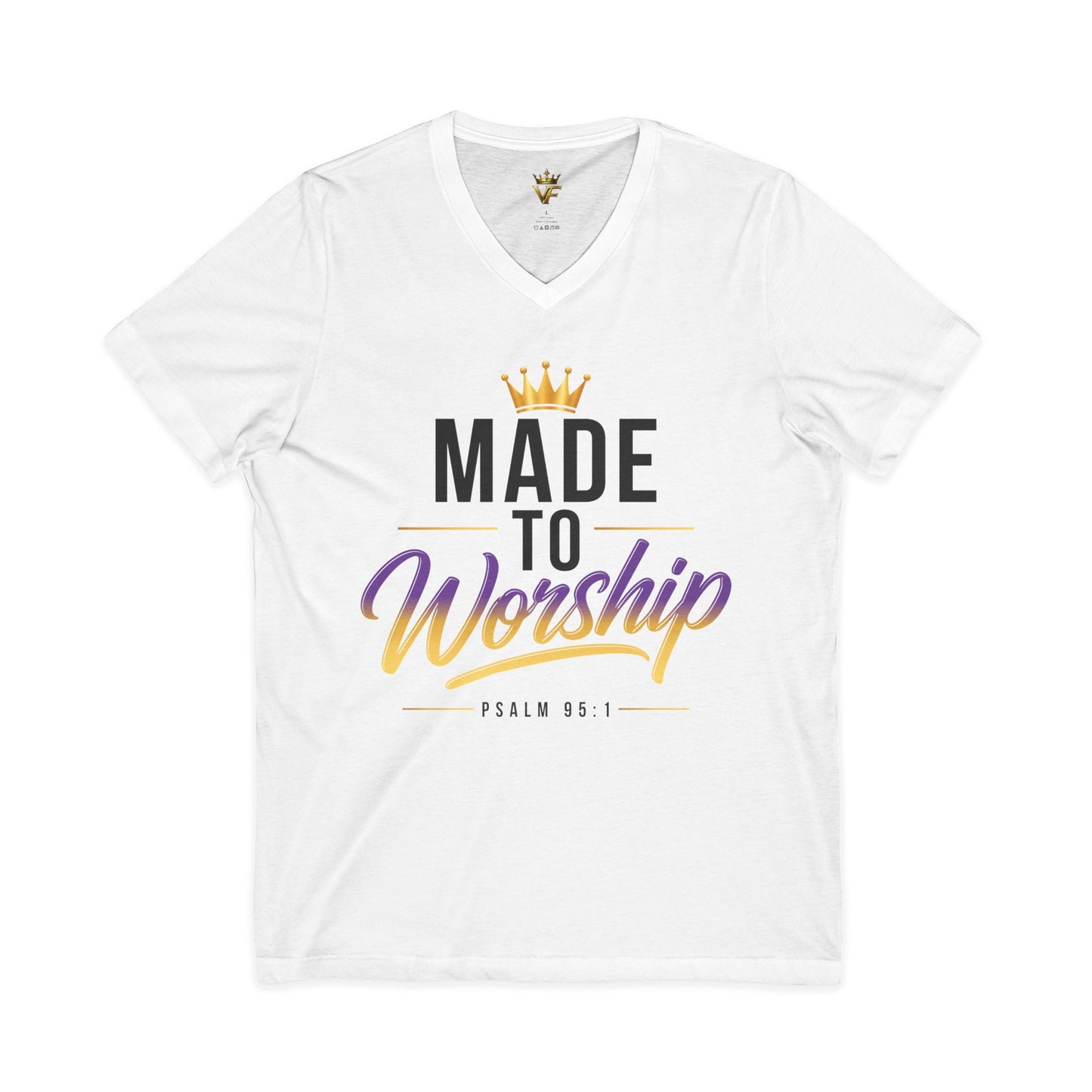 Made To Worship - Christian V-Neck Tee