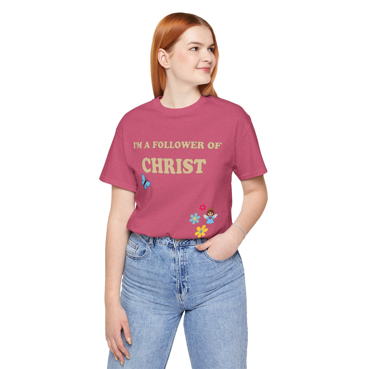 I'm a Follower of Christ — Butterfly & Floral Tee