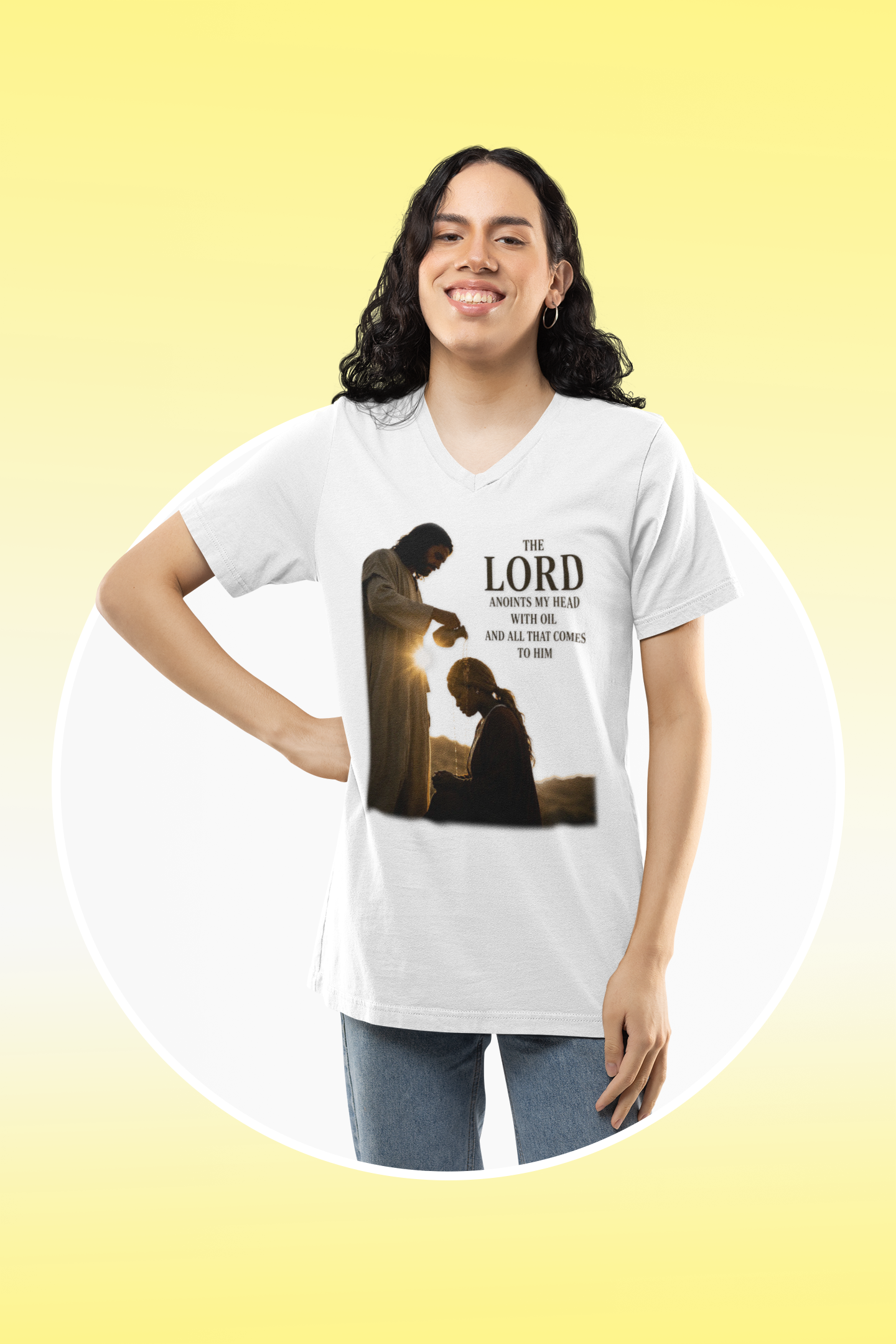 The Anointing - Christian V-Neck Tee