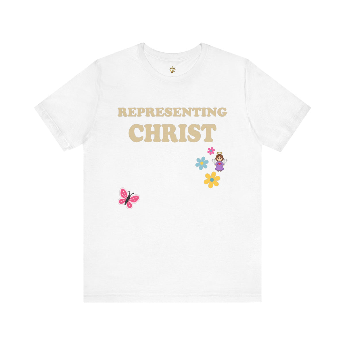 Representing Christ — Floral Butterfly Tee
